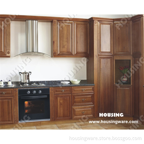 Antique Style Solid Wood Kitchen Cabinet in Top Quality